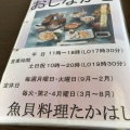 実際訪問したユーザーが直接撮影して投稿した富津魚介 / 海鮮料理魚貝料理 たかはしの写真