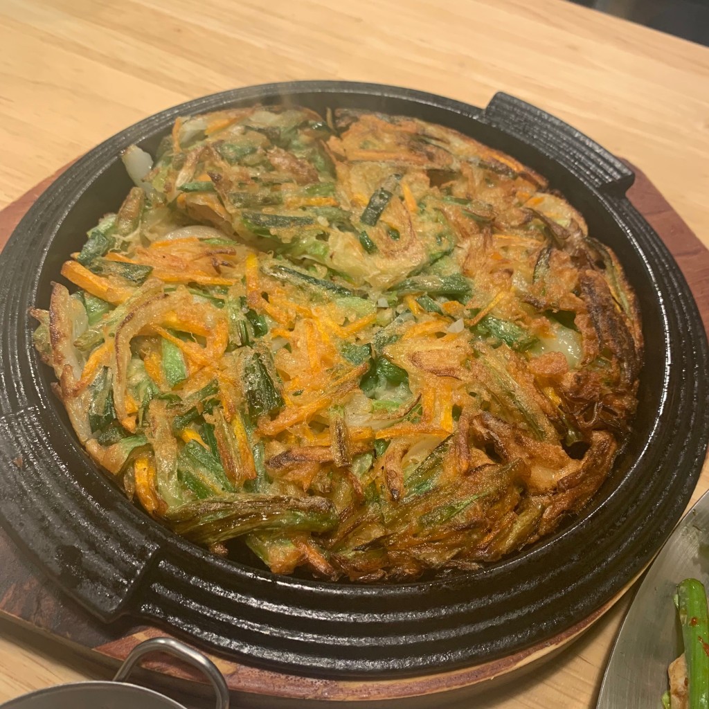ユーザーが投稿したニラチヂミの写真 - 実際訪問したユーザーが直接撮影して投稿した栄町韓国料理韓国料理 辛ちゃんの写真