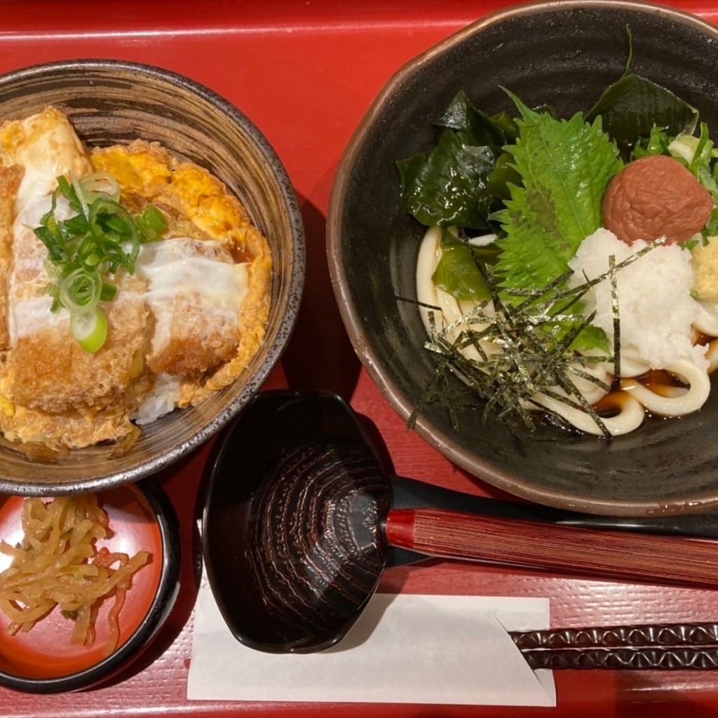 ユーザーが投稿した丼とうどん定食の写真 - 実際訪問したユーザーが直接撮影して投稿した松戸うどん杵屋 松戸店の写真