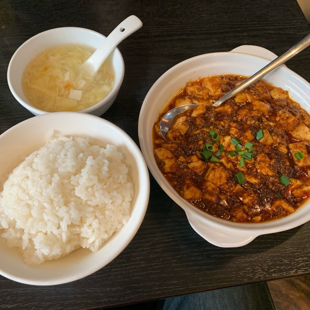ユーザーが投稿したLunch麻婆豆腐定食の写真 - 実際訪問したユーザーが直接撮影して投稿した東高砂町上海料理王龍の写真