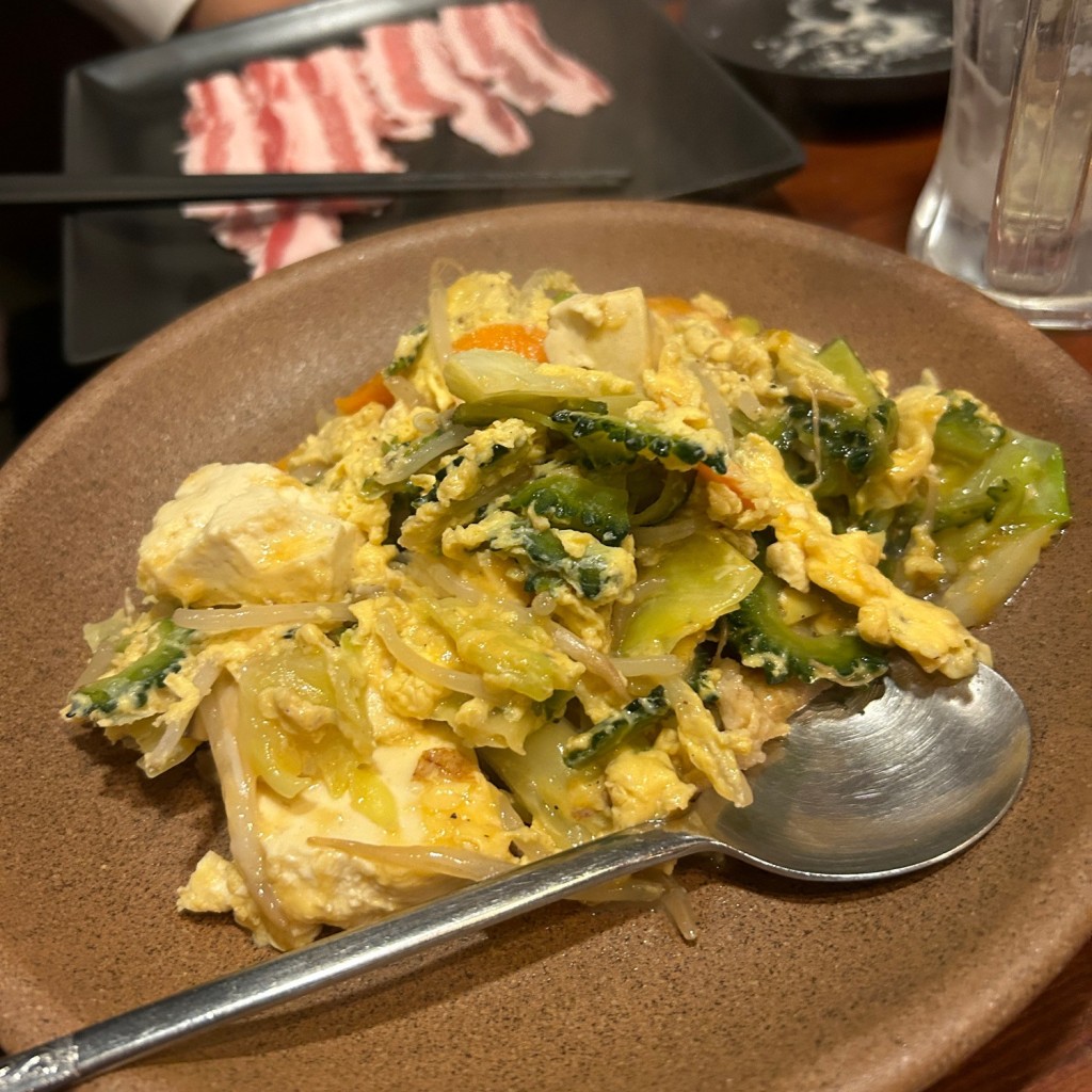 ユーザーが投稿したゴーヤチャンプルーの写真 - 実際訪問したユーザーが直接撮影して投稿した香澄町沖縄料理ぶーさーの写真