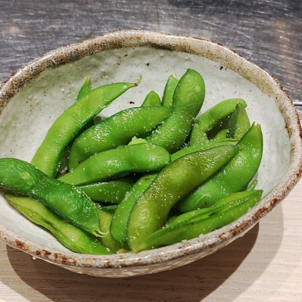 ユーザーが投稿したほんのり塩味 枝豆の写真 - 実際訪問したユーザーが直接撮影して投稿した上野お好み焼きぼてぢゅう 御徒町店の写真