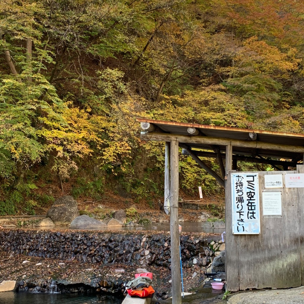 実際訪問したユーザーが直接撮影して投稿した入山日帰り温泉尻焼温泉 野天風呂の写真