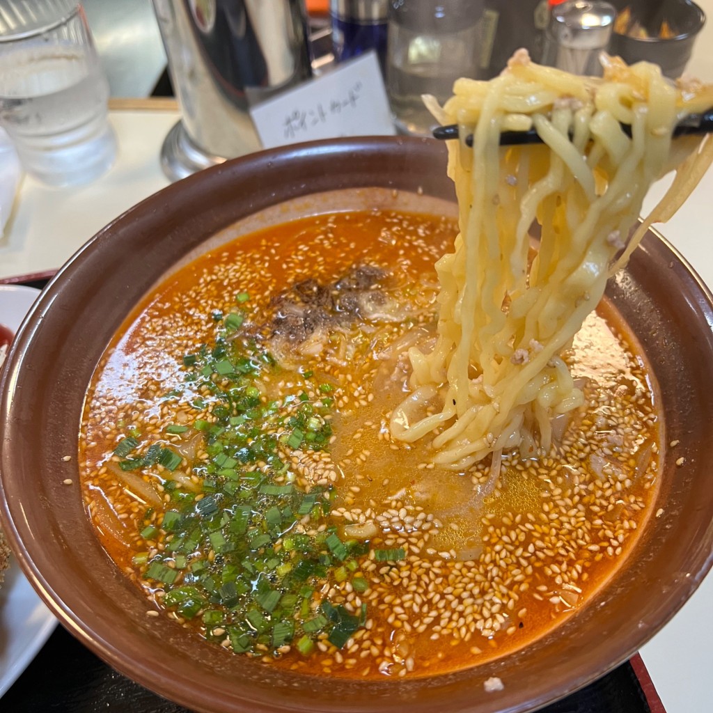 ユーザーが投稿した肉味噌ラーメンの写真 - 実際訪問したユーザーが直接撮影して投稿した菜根ラーメン / つけ麺日吉丸の写真