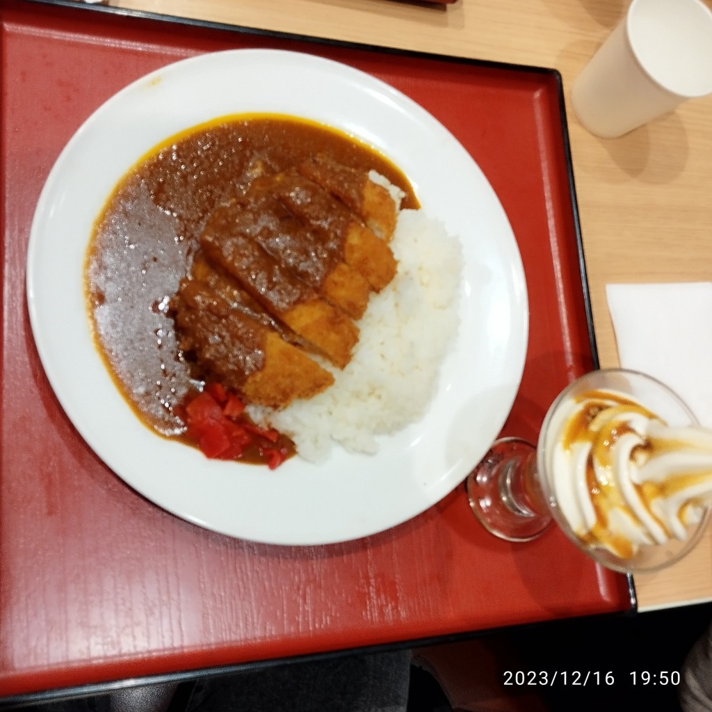 ユーザーが投稿したカツカレーの写真 - 実際訪問したユーザーが直接撮影して投稿した壱丁目喫茶店ピノキオ アリオ上尾店の写真