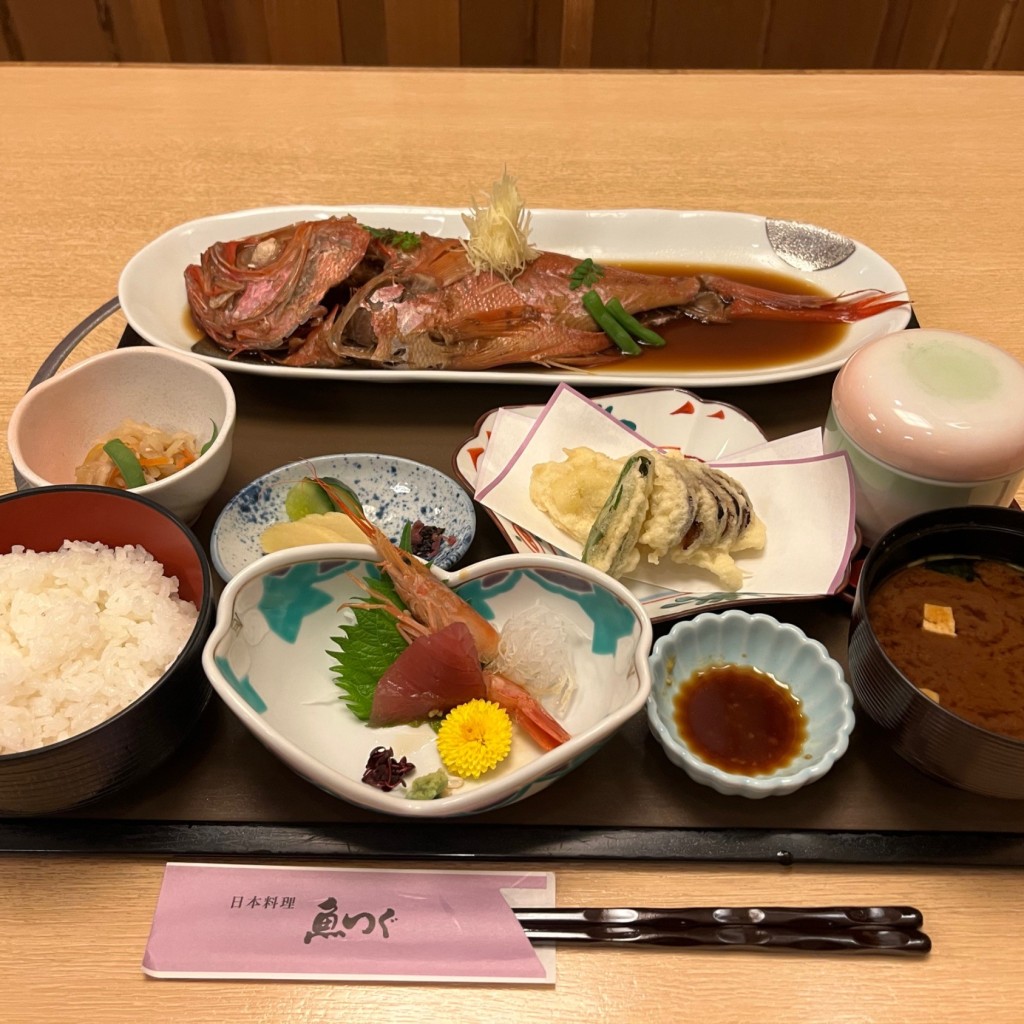 ユーザーが投稿した豪華金目鯛煮付け膳の写真 - 実際訪問したユーザーが直接撮影して投稿した習志野台和食 / 日本料理日本料理 魚つぐの写真