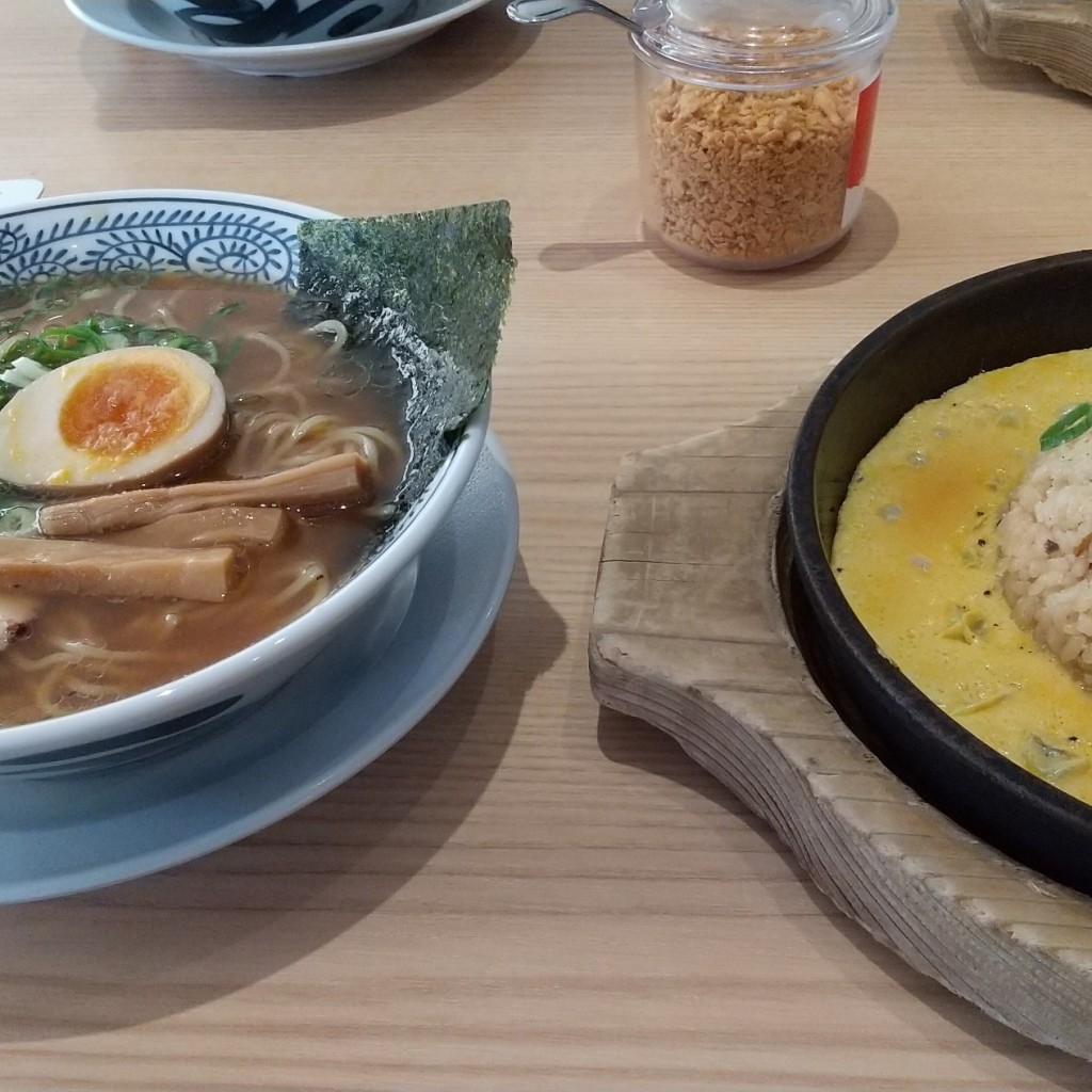 ユーザーが投稿した熟成醤油ラーメンの写真 - 実際訪問したユーザーが直接撮影して投稿した緑ラーメン専門店丸源ラーメン 一宮バイパス店の写真