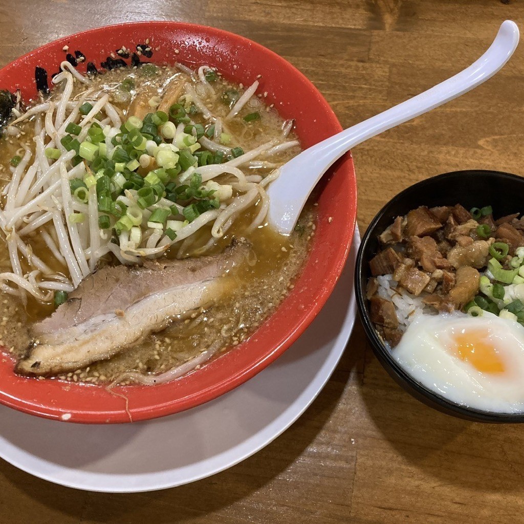 ユーザーが投稿した味噌ラーメンの写真 - 実際訪問したユーザーが直接撮影して投稿した野々下ラーメン専門店東京豚骨拉麺 ばんから 柏豊四季店の写真