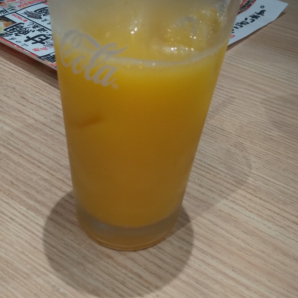 ユーザーが投稿したオレンジジュースの写真 - 実際訪問したユーザーが直接撮影して投稿した幸町居酒屋匠海の写真