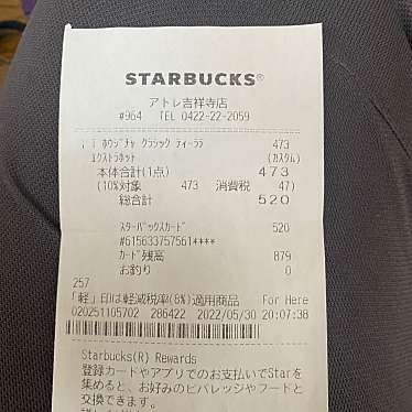 スターバックスコーヒー アトレ吉祥寺店のundefinedに実際訪問訪問したユーザーunknownさんが新しく投稿した新着口コミの写真