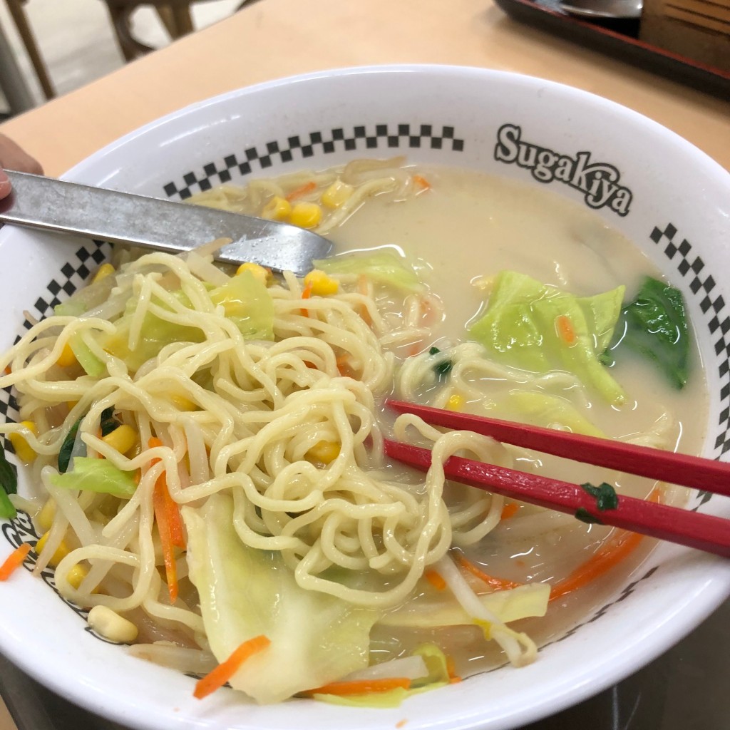 ユーザーが投稿した野菜ラーメンの写真 - 実際訪問したユーザーが直接撮影して投稿した南桜町ラーメン専門店スガキヤ アピタ刈谷店の写真