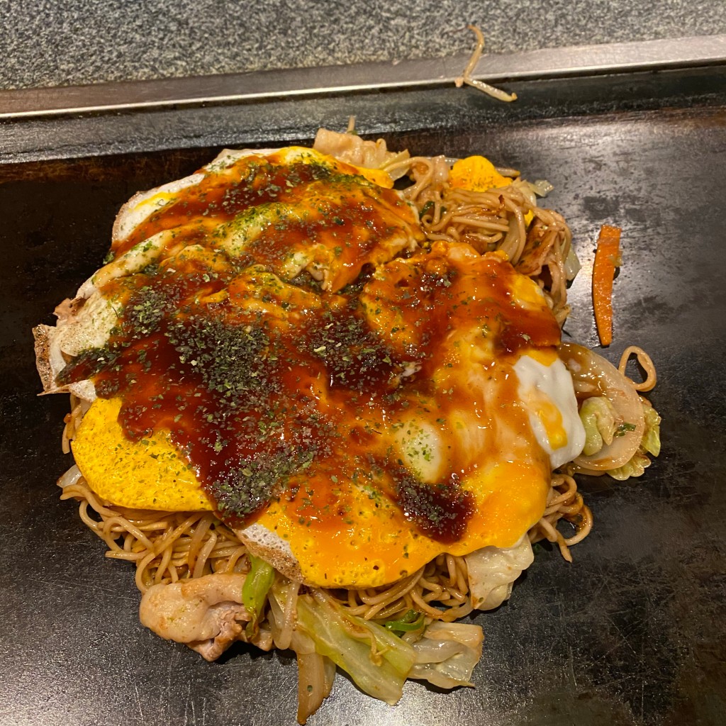 ユーザーが投稿した焼きそばwの写真 - 実際訪問したユーザーが直接撮影して投稿した広本町お好み焼きルルお好み焼の写真