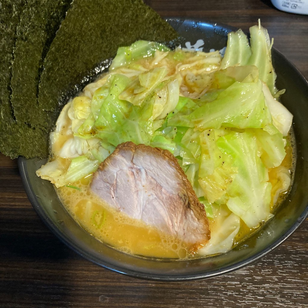 ユーザーが投稿したきゃべつラーメンの写真 - 実際訪問したユーザーが直接撮影して投稿した蒲田ラーメン専門店ラーメン道楽 蒲田店の写真