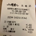 手巻140円 - 実際訪問したユーザーが直接撮影して投稿した中村寿司小僧寿し 北島店の写真のメニュー情報