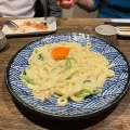 カルボナーラうどん - 実際訪問したユーザーが直接撮影して投稿した落合居酒屋さかな市場 漁漁 多摩センター店の写真のメニュー情報