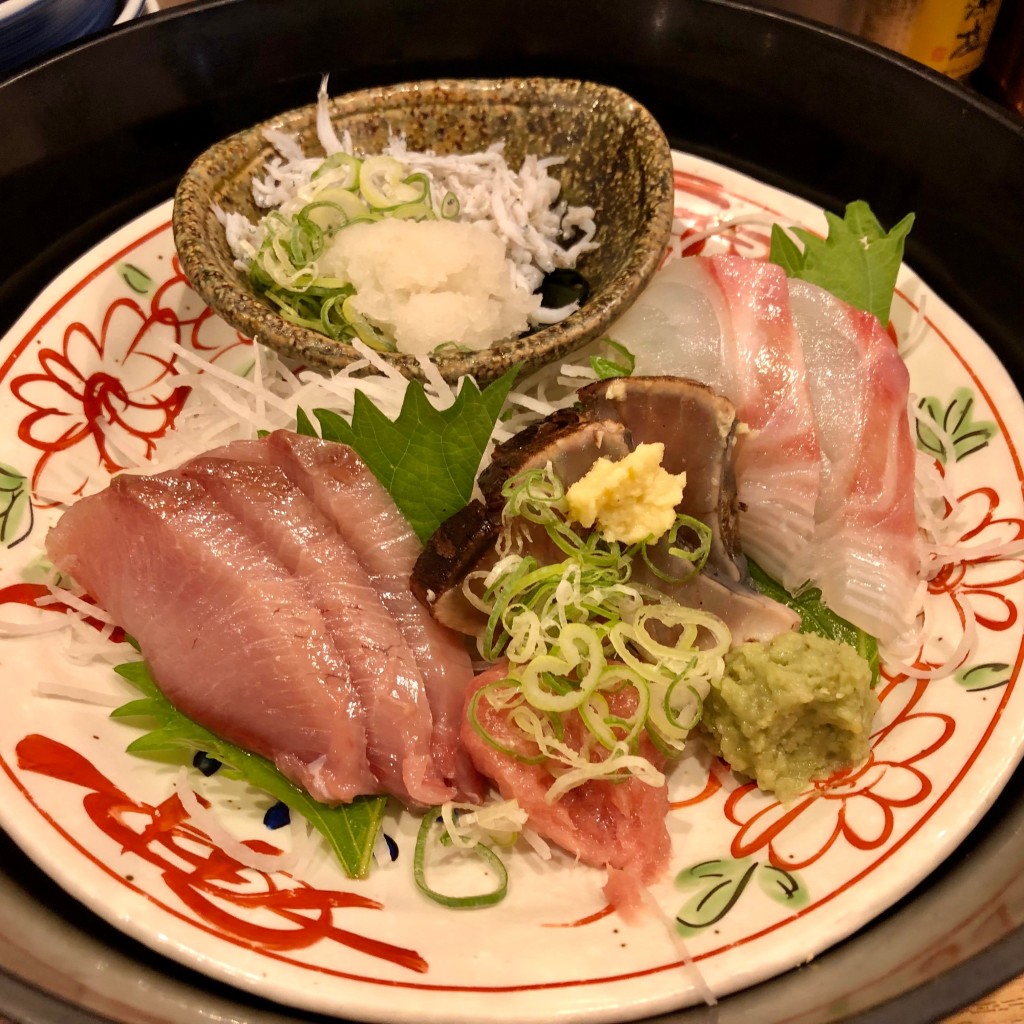 ユーザーが投稿したお造り定食の写真 - 実際訪問したユーザーが直接撮影して投稿した西中島魚介 / 海鮮料理魚屋スタンドふじの写真