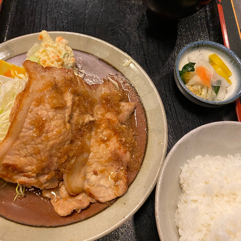 ユーザーが投稿した生姜焼き定食の写真 - 実際訪問したユーザーが直接撮影して投稿した益子とんかつとんかつちとせの写真