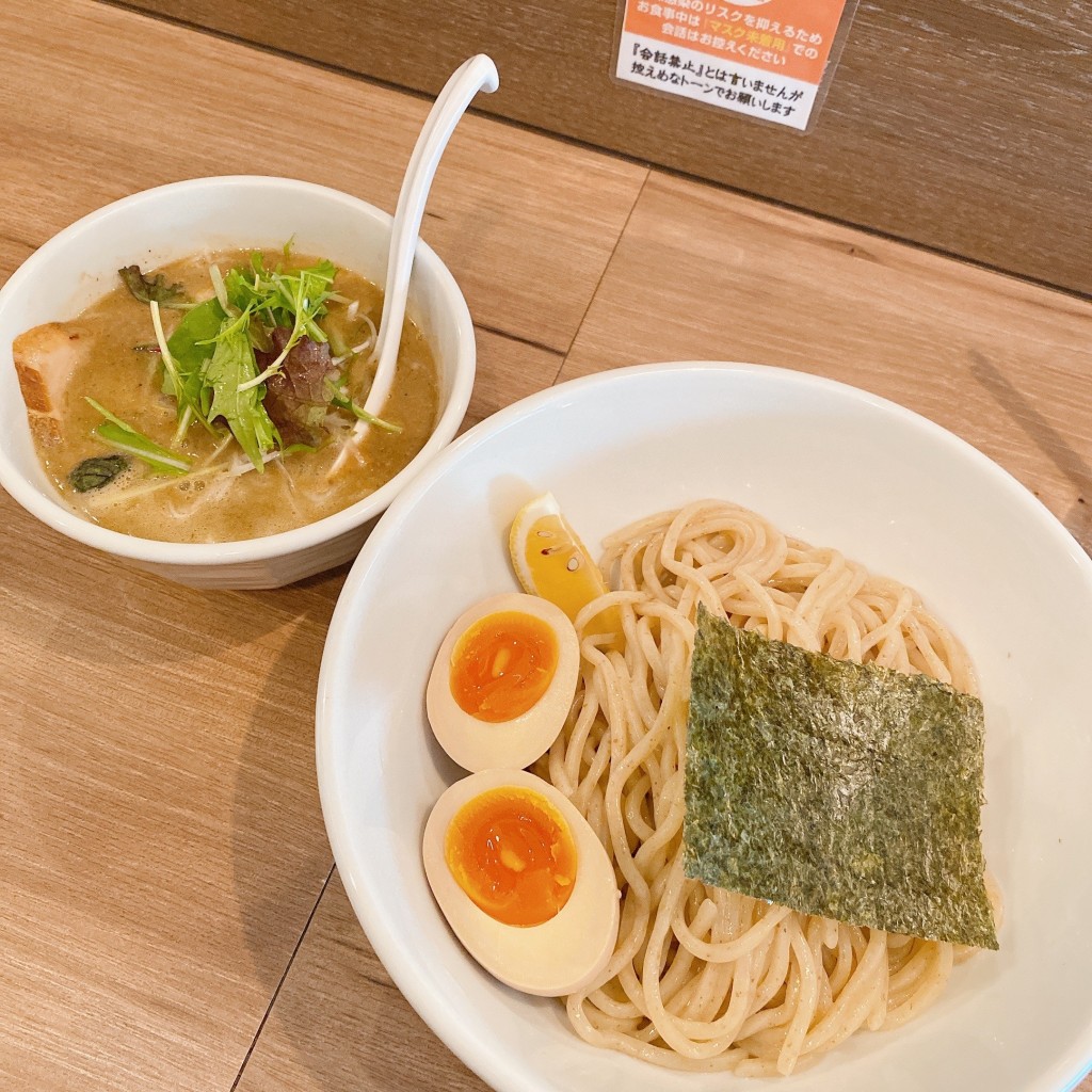 ユーザーが投稿したつけ麺(塩)味玉入りの写真 - 実際訪問したユーザーが直接撮影して投稿した松原ラーメン / つけ麺38 NOODLE KITCHENの写真