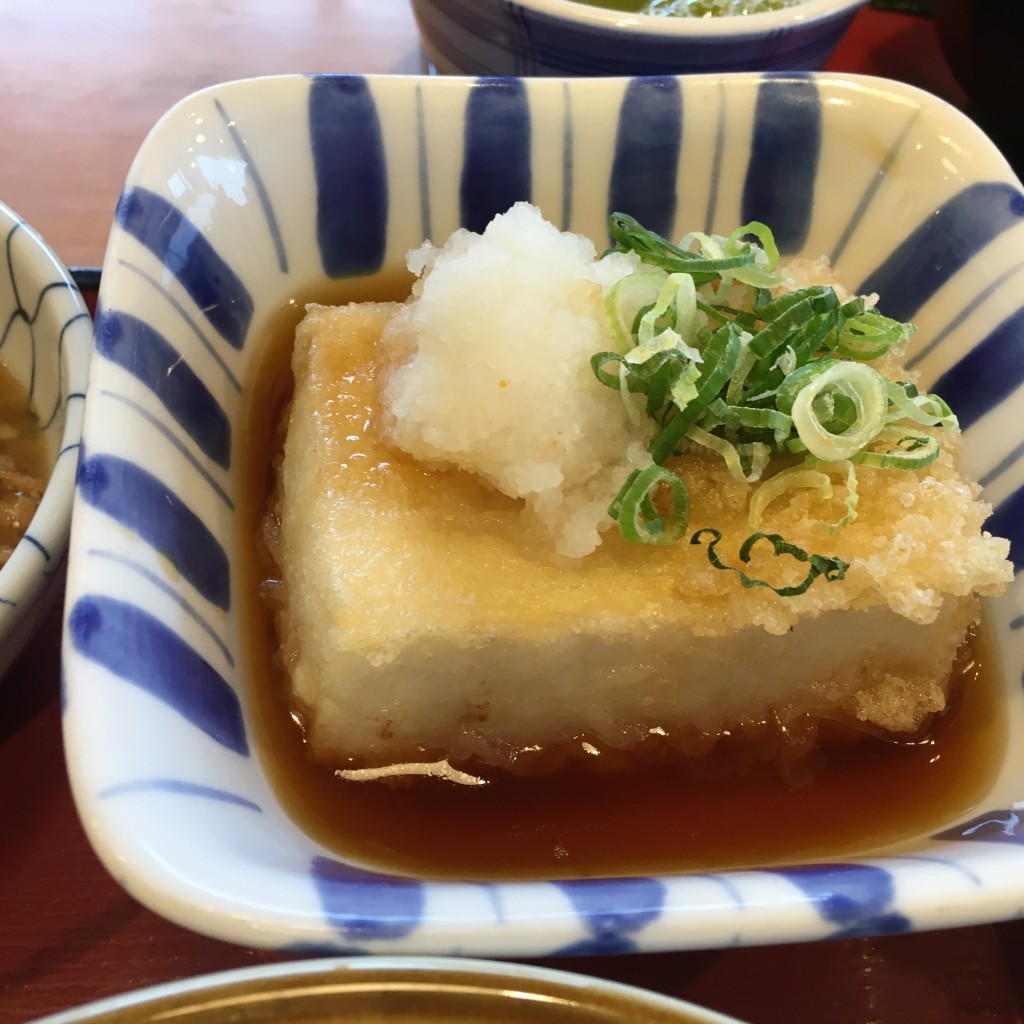 ユーザーが投稿した揚出し豆腐の写真 - 実際訪問したユーザーが直接撮影して投稿した上万能定食屋まいどおおきに食堂 磐田ひとこと食堂の写真