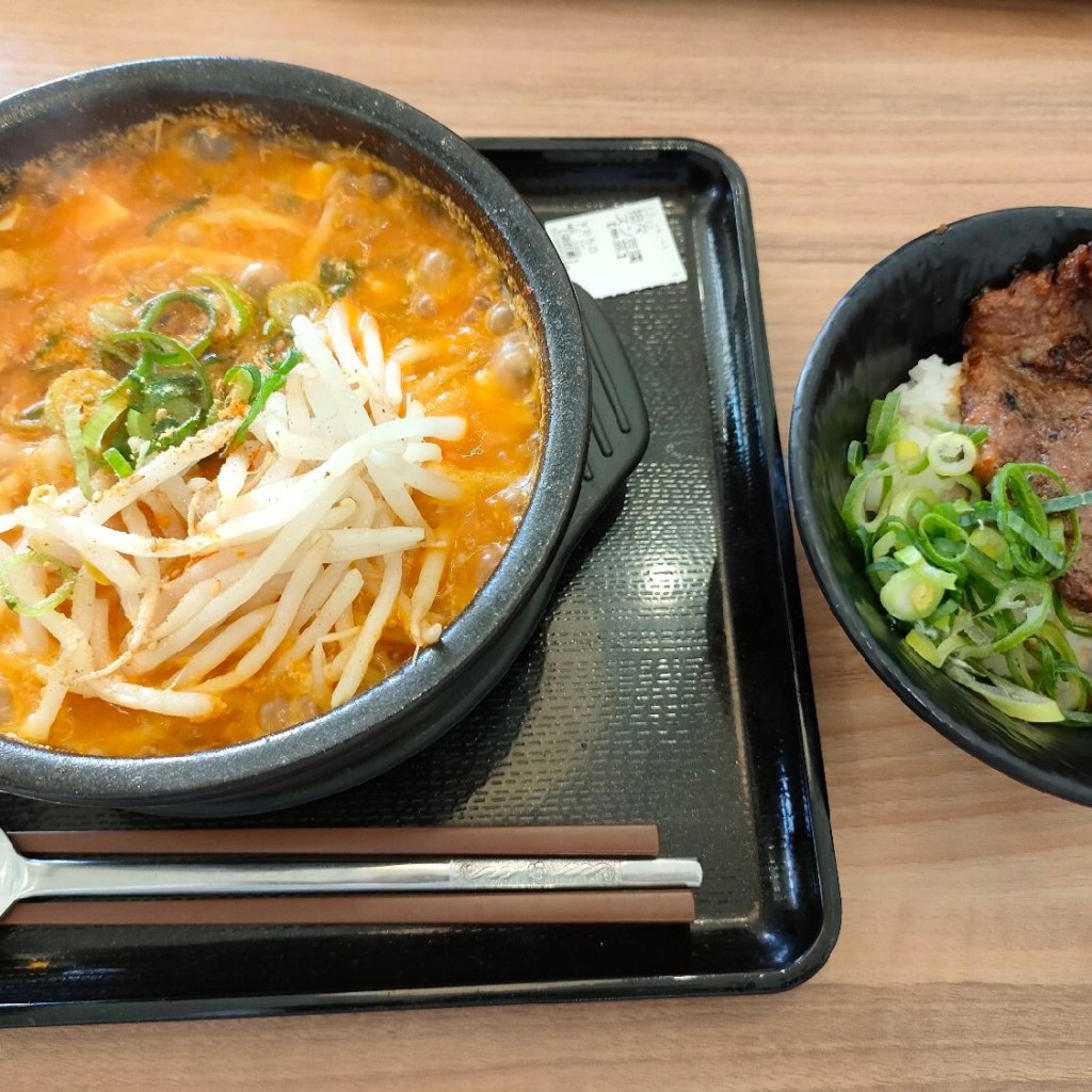 ユーザーが投稿した坦々スンドゥブの写真 - 実際訪問したユーザーが直接撮影して投稿した納楚韓国料理韓丼 八女店の写真