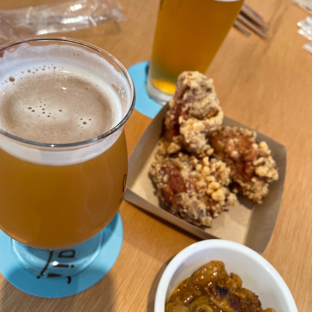 ユーザーが投稿したおすすめビール3種飲み比べの写真 - 実際訪問したユーザーが直接撮影して投稿した雪御所町ビアホールopen air ビアカウンターの写真