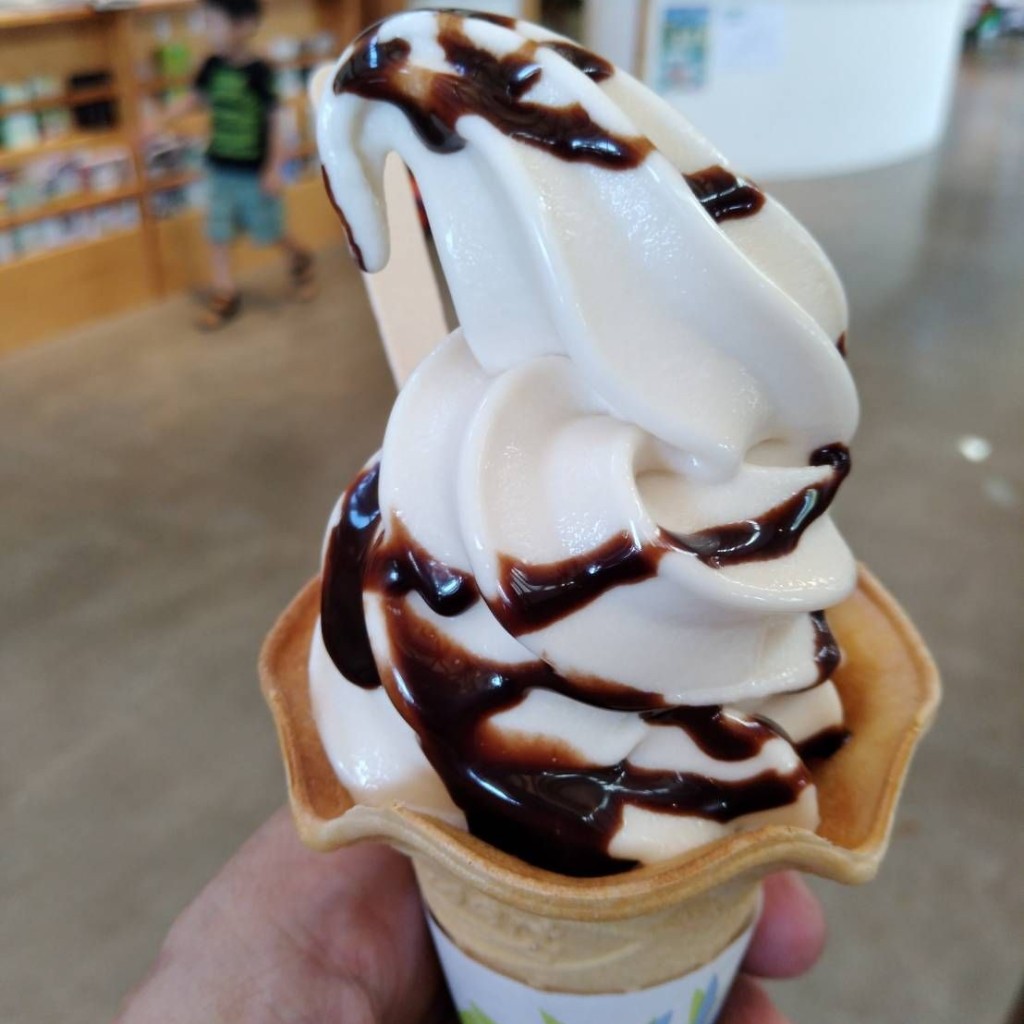 ユーザーが投稿した豆乳ソフトクリームの写真 - 実際訪問したユーザーが直接撮影して投稿した十勝川温泉北ベーカリーよりみちベーカリーの写真