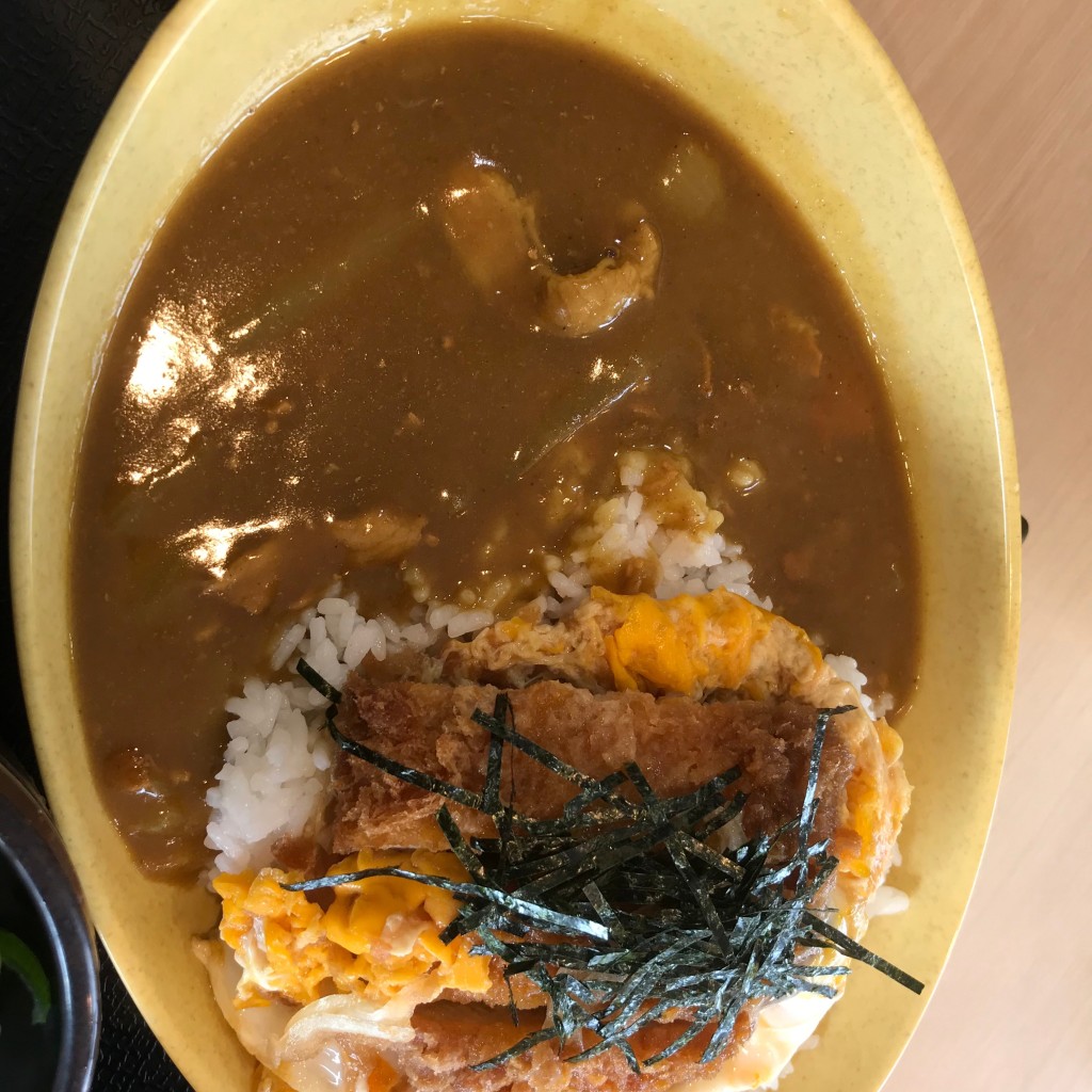 ユーザーが投稿したカレーカツ丼セットの写真 - 実際訪問したユーザーが直接撮影して投稿した森戸そばゆで太郎 金沢森戸店の写真