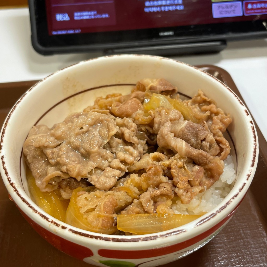 ユーザーが投稿した牛丼ミニの写真 - 実際訪問したユーザーが直接撮影して投稿した住吉町牛丼すき家 曙橋店の写真