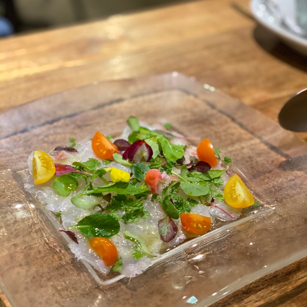 ユーザーが投稿した本日鮮魚のカルパッチョの写真 - 実際訪問したユーザーが直接撮影して投稿した南麻布イタリアンPACEの写真