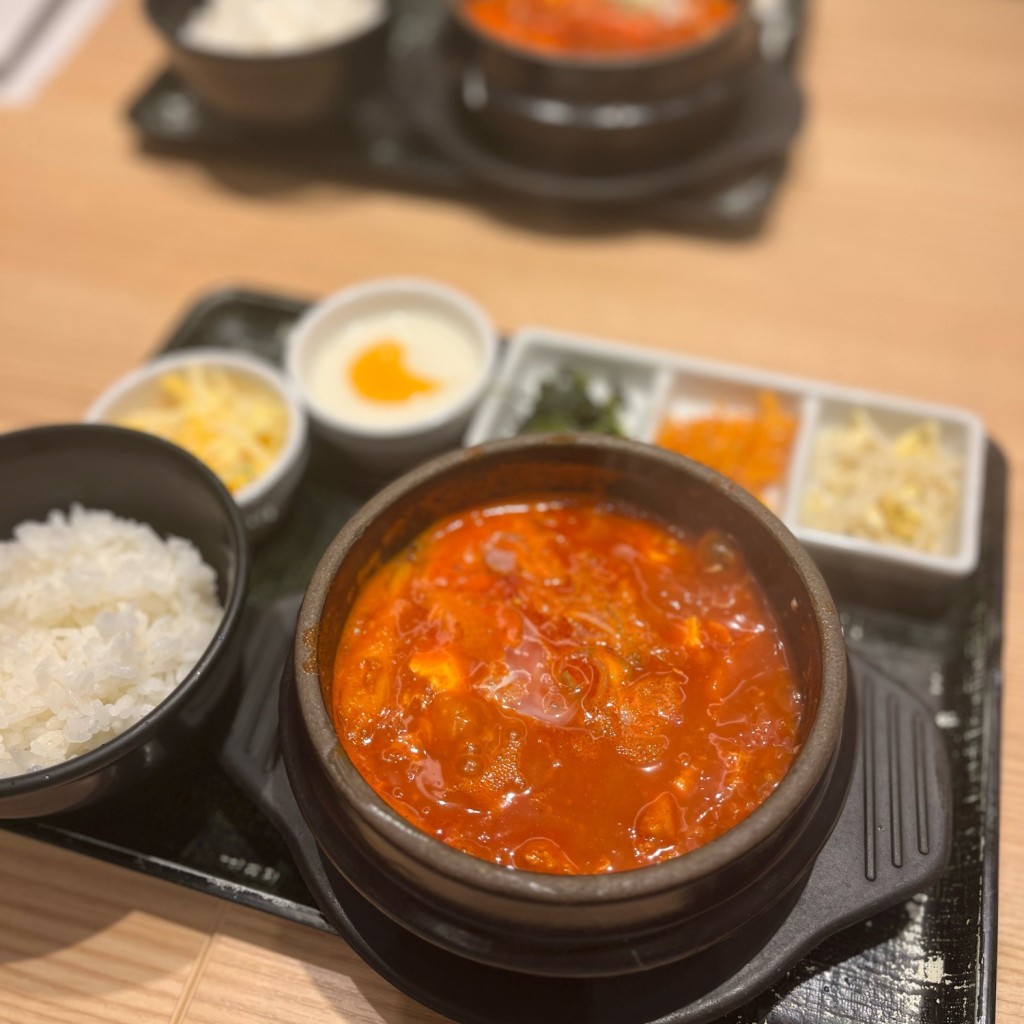 ユーザーが投稿したL) チーズスンドゥブの写真 - 実際訪問したユーザーが直接撮影して投稿した赤池町韓国料理東京純豆腐 プライムツリー赤池店の写真