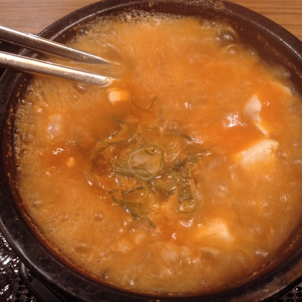 ユーザーが投稿したスン豆腐ホルモンの写真 - 実際訪問したユーザーが直接撮影して投稿した六条東韓国料理韓丼 岐阜六条店の写真