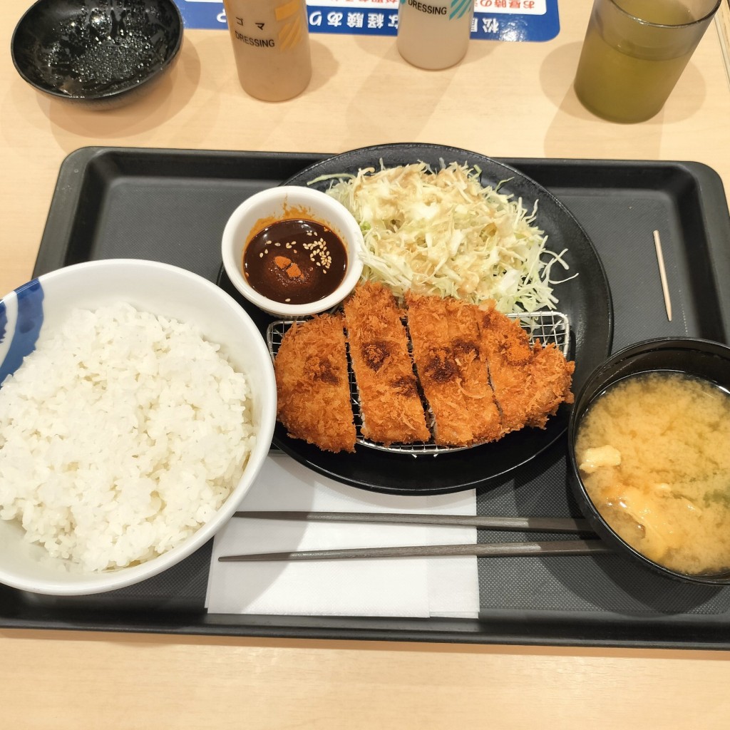 ユーザーが投稿した味噌カツ定食の写真 - 実際訪問したユーザーが直接撮影して投稿した鷺沼牛丼松屋 幕張インター店の写真