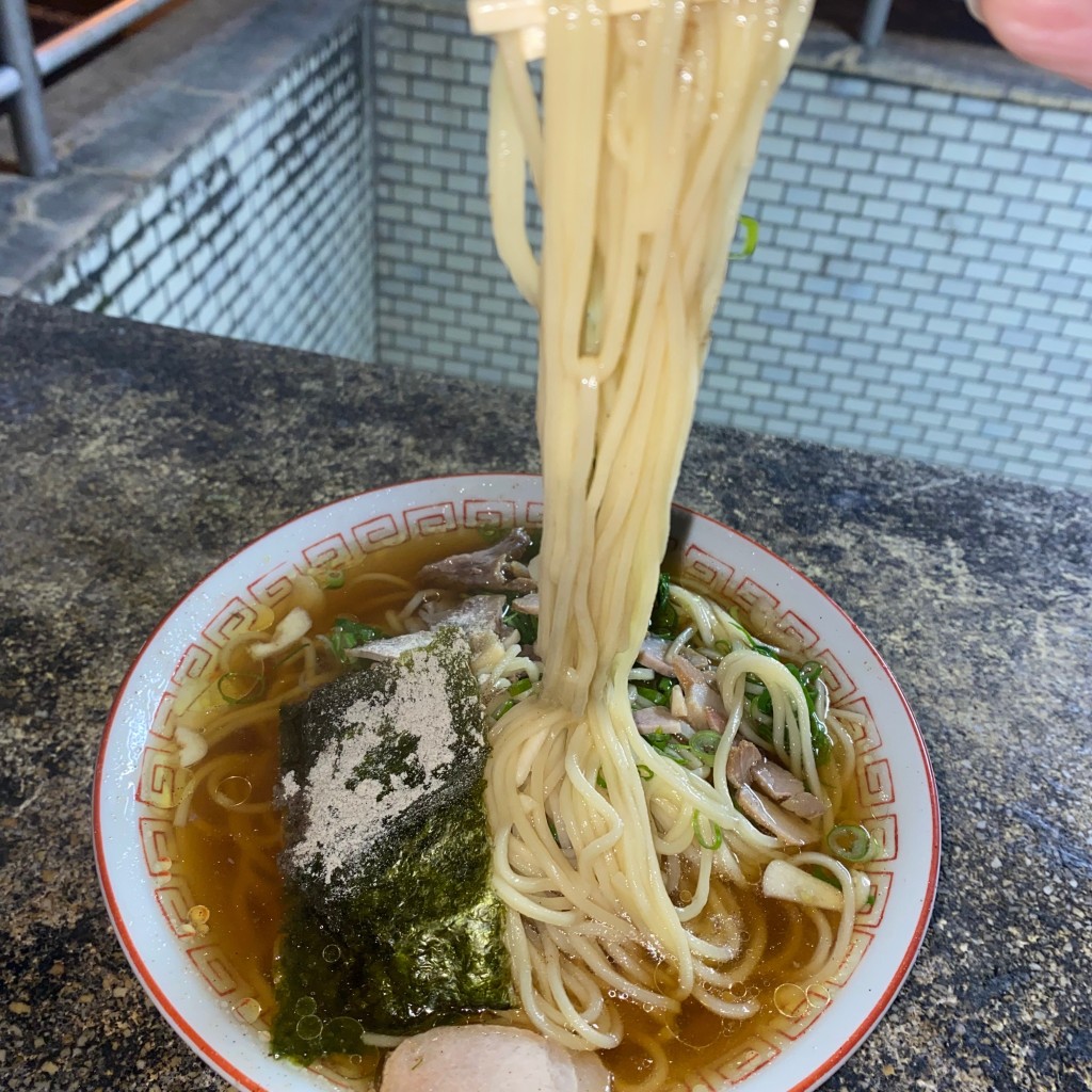 ユーザーが投稿したラーメン大盛り ニンニク入りの写真 - 実際訪問したユーザーが直接撮影して投稿した大洲ラーメン / つけ麺福ちゃんラーメン屋台の写真