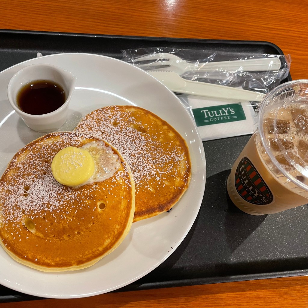 ユーザーが投稿したパンケーキメープルバターの写真 - 実際訪問したユーザーが直接撮影して投稿した西新宿カフェタリーズコーヒー 新宿センタービル店の写真