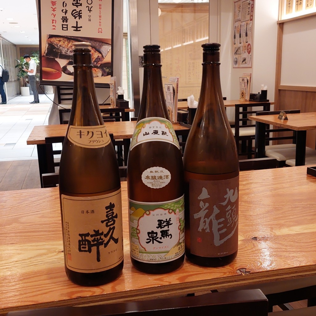 ユーザーが投稿した日本酒比べ晩酎セット標の写真 - 実際訪問したユーザーが直接撮影して投稿した八重洲居酒屋ひもの野郎 八重洲店の写真
