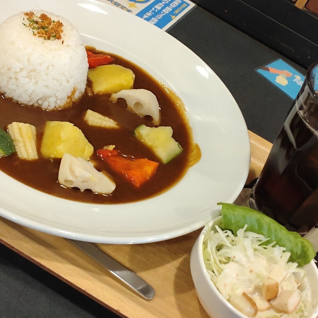 ユーザーが投稿した野菜カレーセットの写真 - 実際訪問したユーザーが直接撮影して投稿した岡喫茶店あさみ珈琲店の写真