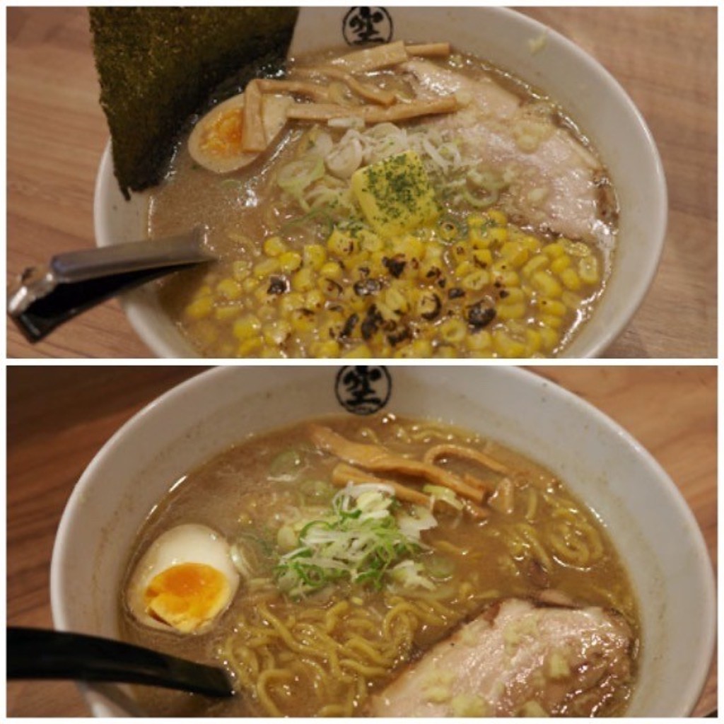 ユーザーが投稿した焼とうきびラーメン、味噌ラーメンの写真 - 実際訪問したユーザーが直接撮影して投稿した美々ラーメン / つけ麺らーめん空 新千歳空港店の写真