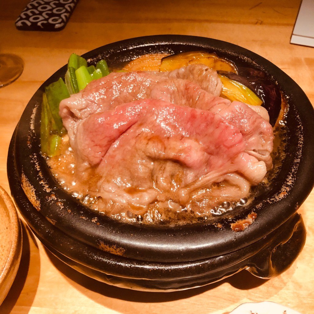 ユーザーが投稿した賀茂茄子のすき煮の写真 - 実際訪問したユーザーが直接撮影して投稿した六本木懐石料理 / 割烹日本料理 旬房の写真