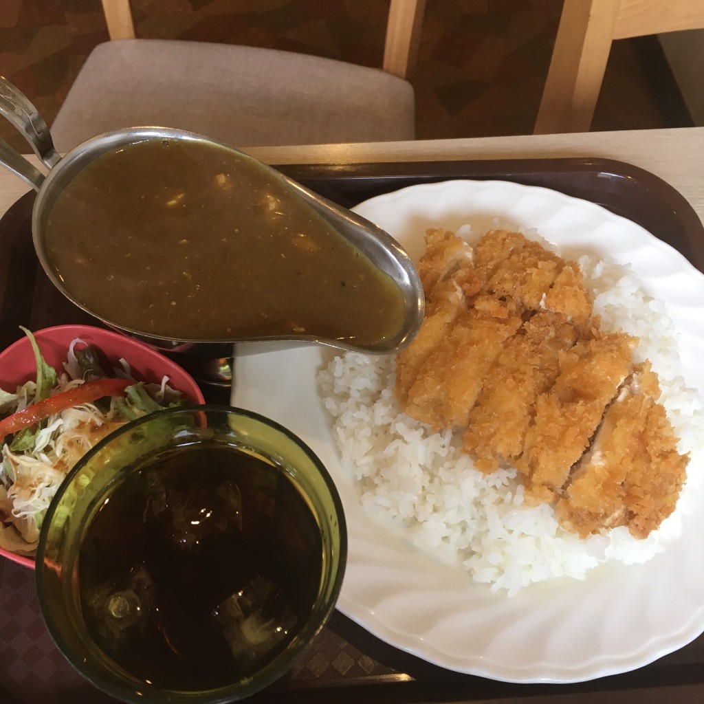 ユーザーが投稿したインド風チキンカレー(とんかつトッピング)の写真 - 実際訪問したユーザーが直接撮影して投稿した首里寒川町カレーポケットマーニー 首里本店の写真