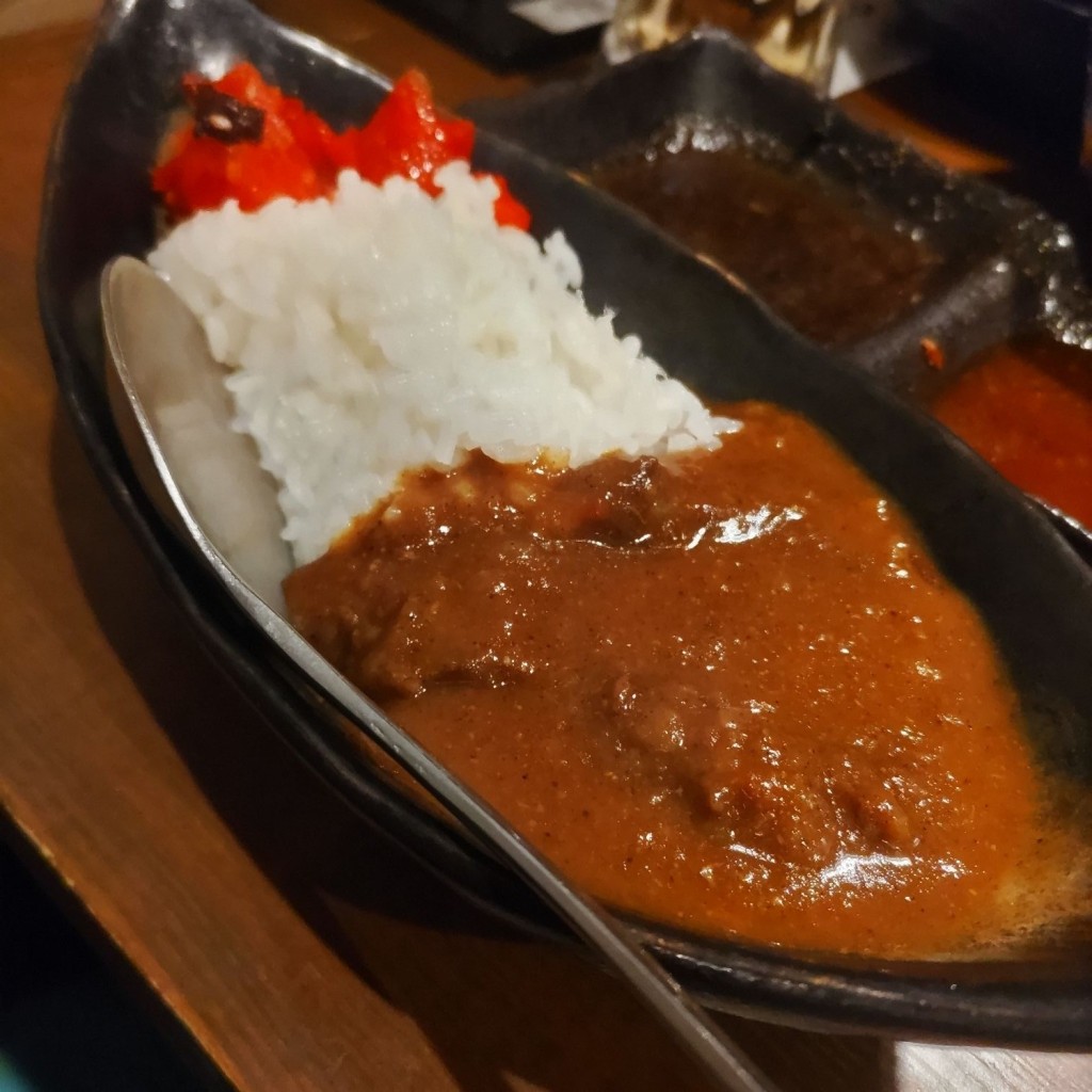 ユーザーが投稿したちょっと食べたい一口カレーの写真 - 実際訪問したユーザーが直接撮影して投稿した常称寺町焼肉焼肉ゆかりの写真