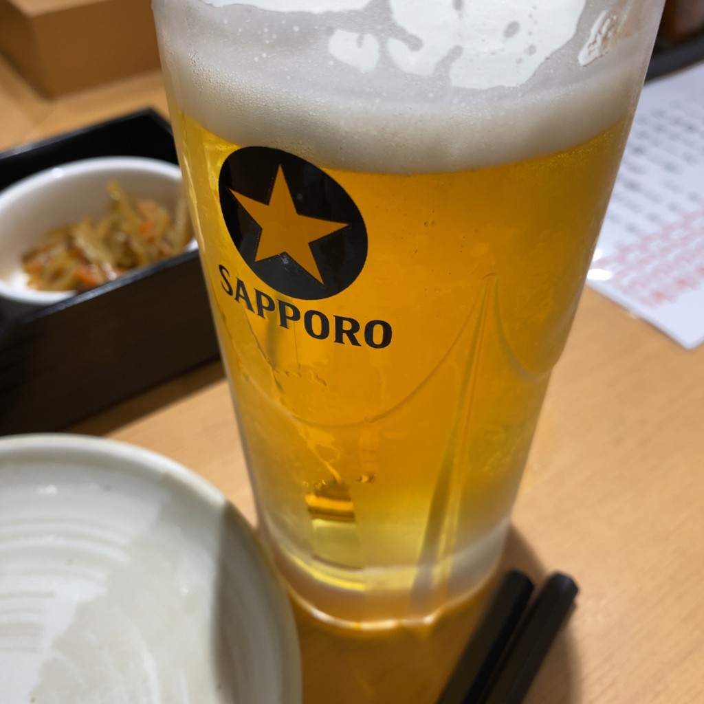 ユーザーが投稿した乾杯生ビールの写真 - 実際訪問したユーザーが直接撮影して投稿した中通居酒屋いいもんや酉二九秋田駅前店の写真