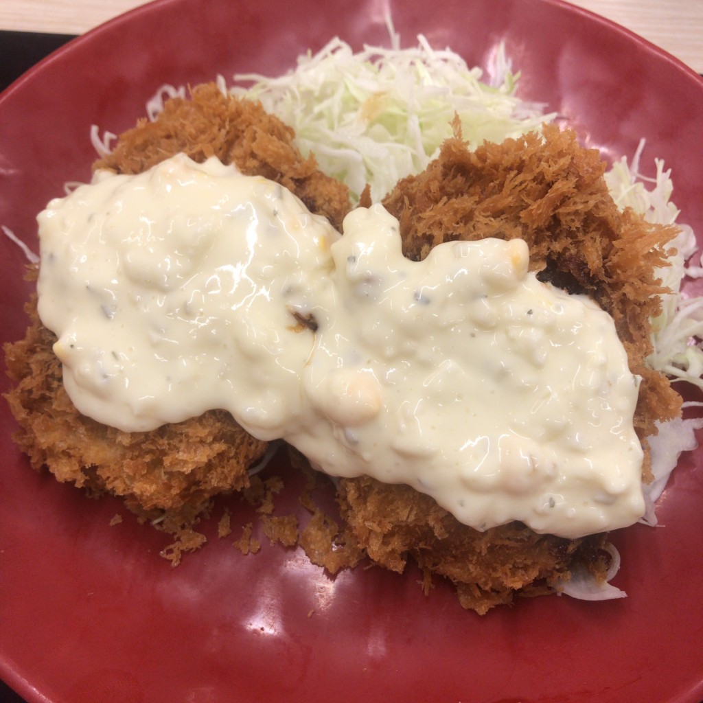 ユーザーが投稿したLunchタルタルメンチカツ定食の写真 - 実際訪問したユーザーが直接撮影して投稿した外神田とんかつかつや 秋葉原店の写真