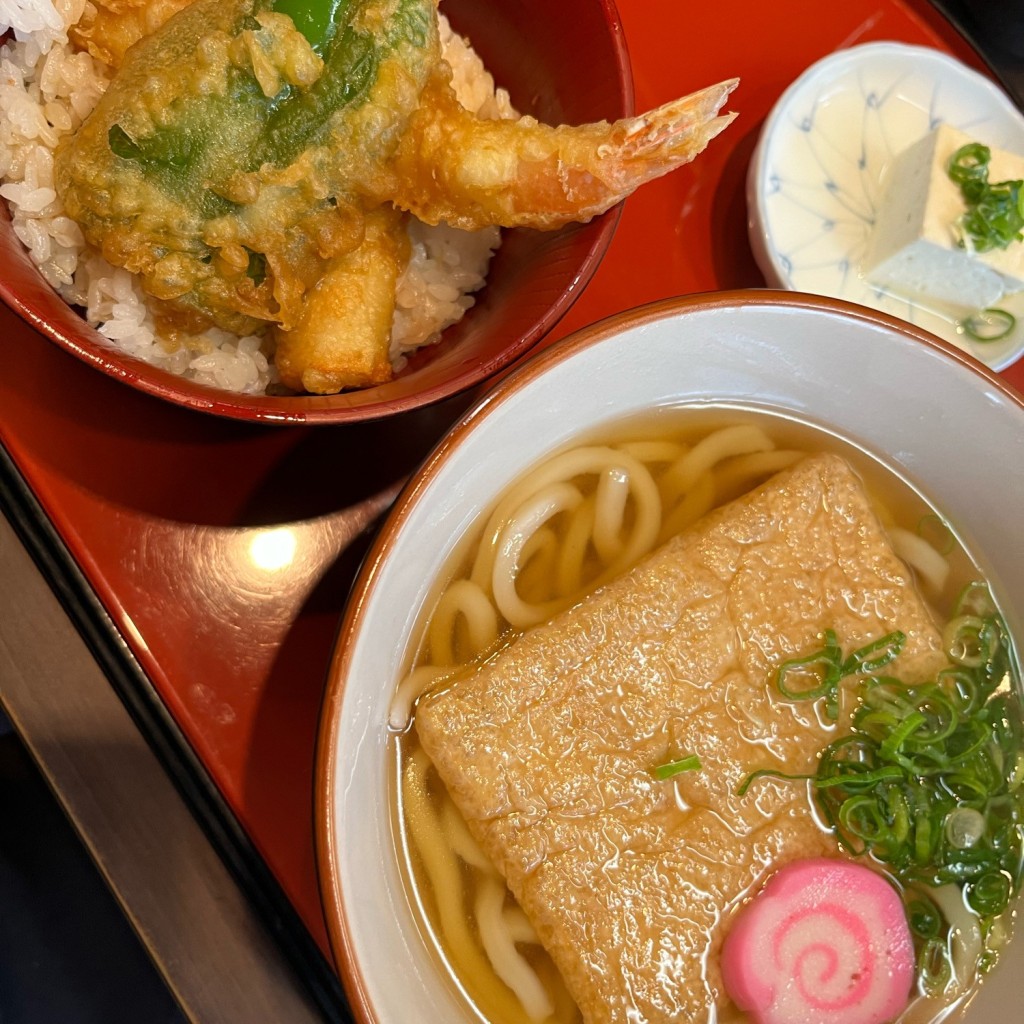 ユーザーが投稿した日替定食(そば)の写真 - 実際訪問したユーザーが直接撮影して投稿した新栄町定食屋めん処まんぷくの写真
