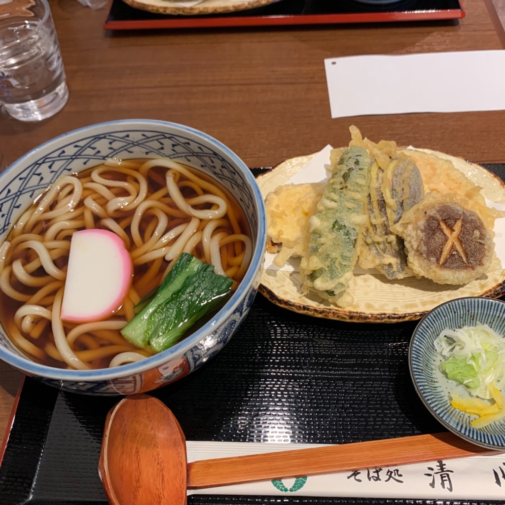 ユーザーが投稿した内 野菜天ぷらそばの写真 - 実際訪問したユーザーが直接撮影して投稿した高木そば清川の写真