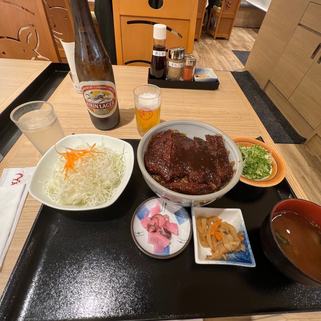 ユーザーが投稿したねぎみそ丼定食の写真 - 実際訪問したユーザーが直接撮影して投稿した栄とんかつ名古屋名物 みそかつ 矢場とん 栄LACHIC店の写真