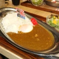 呉海自カレー ぶんご特製とろける牛すじとひき肉のカレー(ドリンク・サラダ付き) - 実際訪問したユーザーが直接撮影して投稿した中通コーヒー専門店三河屋珈琲 呉中通店の写真のメニュー情報