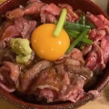 黒毛和牛炙り丼 - 実際訪問したユーザーが直接撮影して投稿した新小岩居酒屋たちろまんの写真のメニュー情報