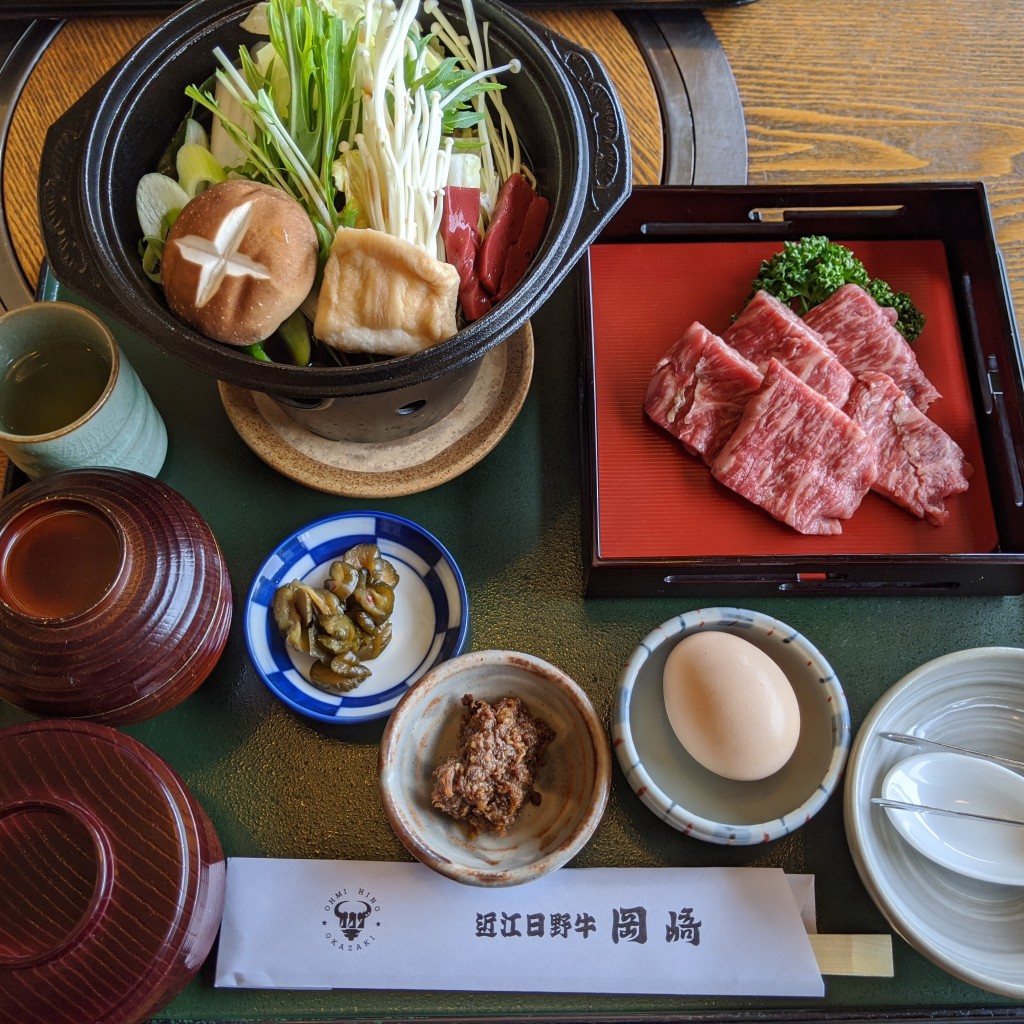 ユーザーが投稿したすき焼き定食赤身肉の写真 - 実際訪問したユーザーが直接撮影して投稿した河原ステーキレストラン岡崎の写真