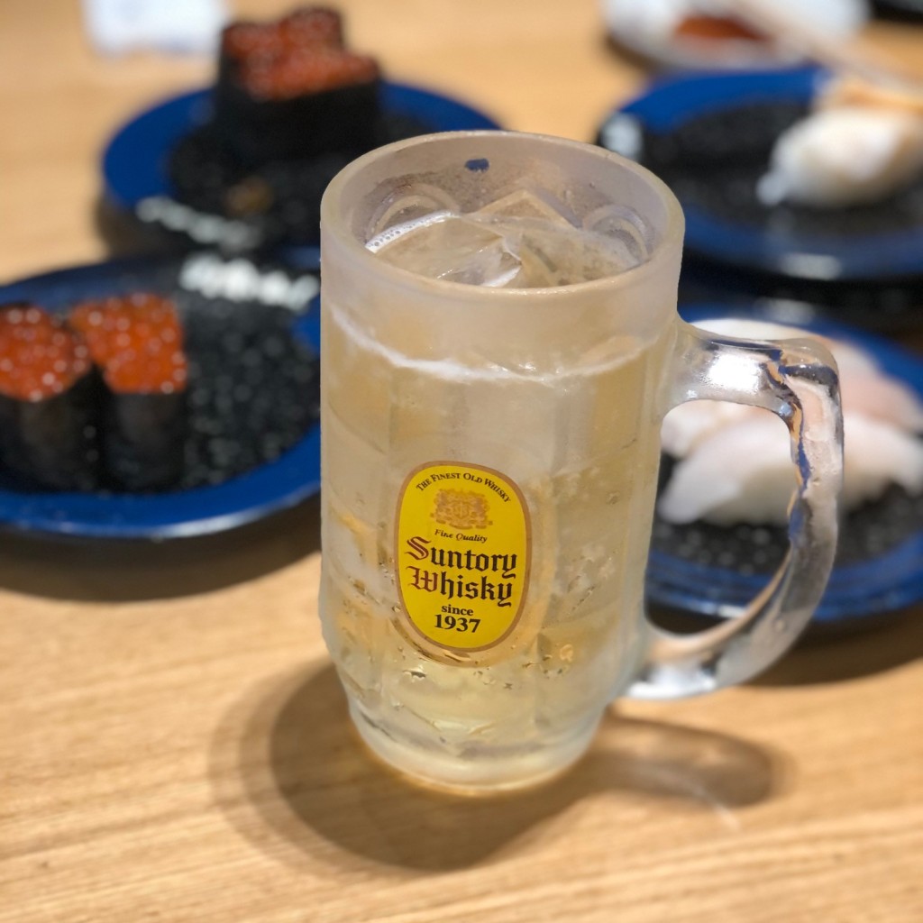 ユーザーが投稿したハイボールの写真 - 実際訪問したユーザーが直接撮影して投稿した田中町回転寿司すし食いねぇ! 松任本店の写真