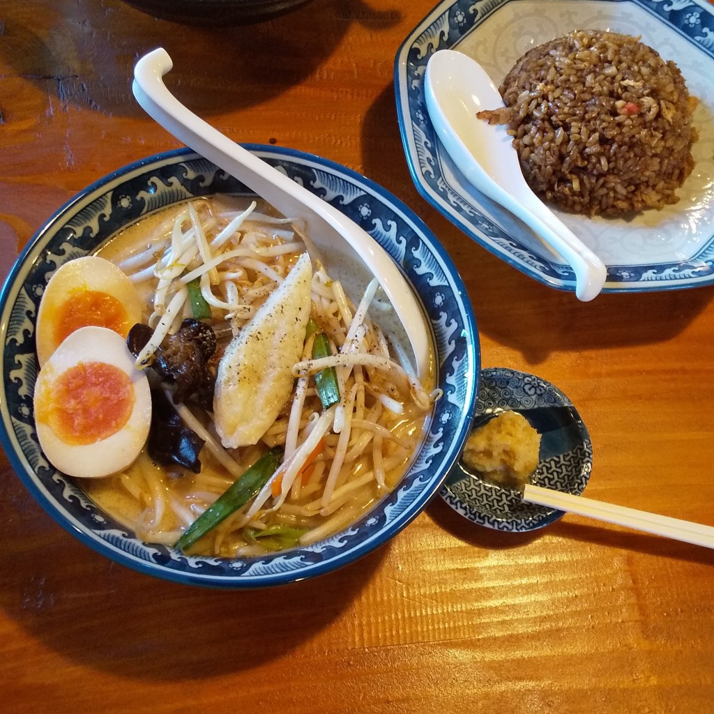 実際訪問したユーザーが直接撮影して投稿した山寺ラーメン / つけ麺餃子と濃厚湯麺 あおば 本店の写真